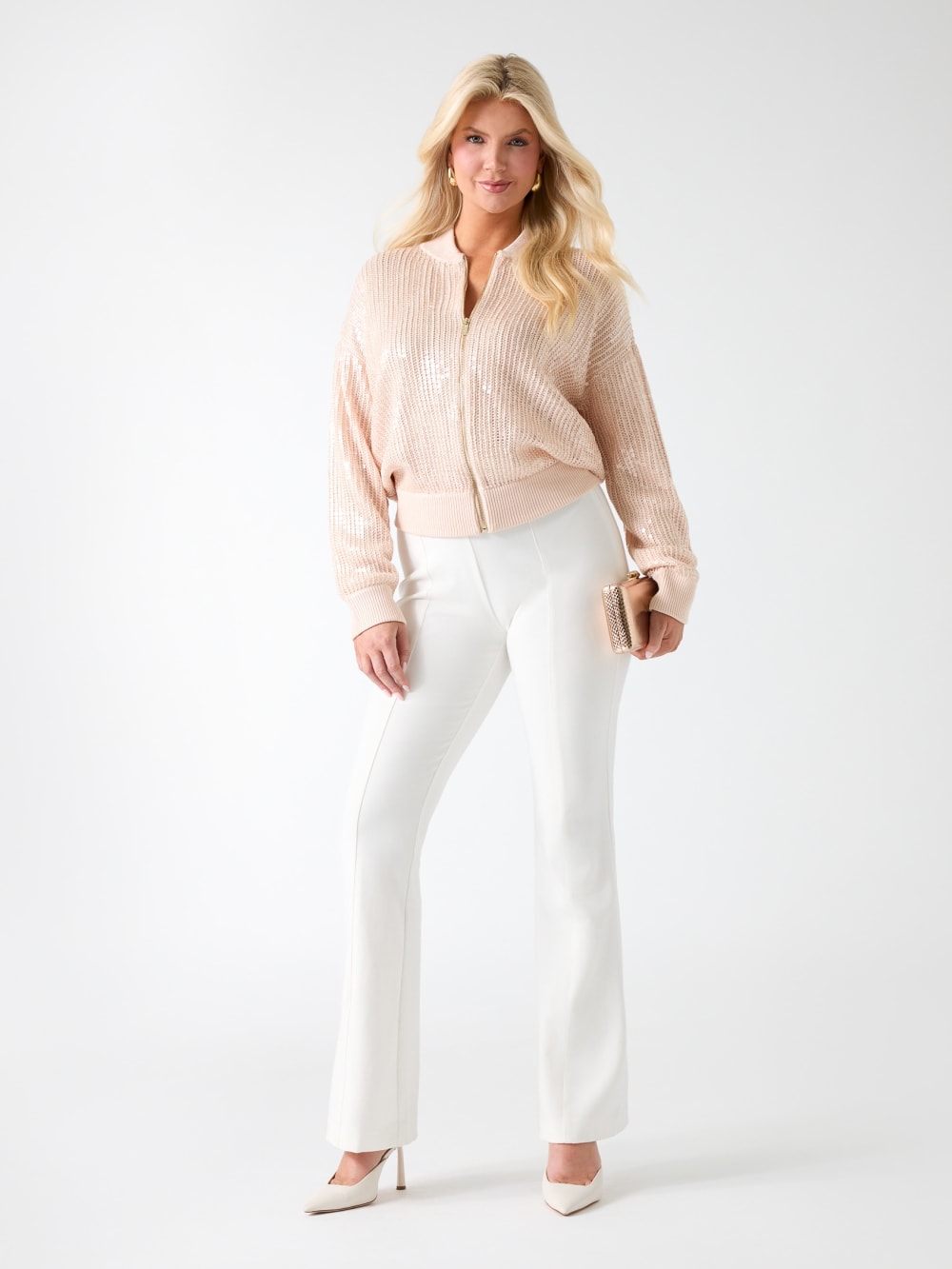 Claudia Sequins Sweater Jacket - Image 2