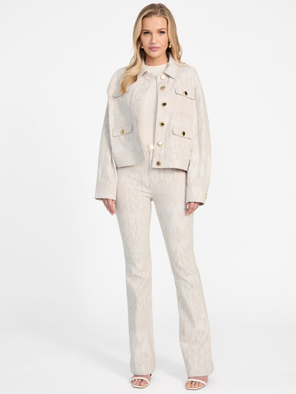 Sarah Monogram Denim Jacket - Image 2