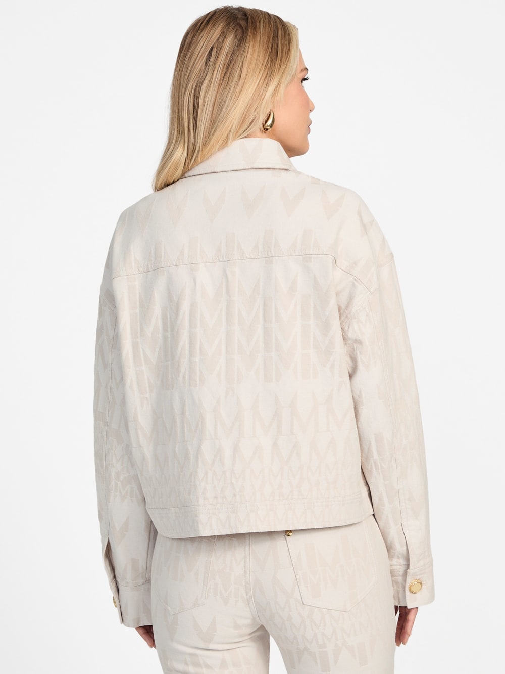 Sarah Monogram Denim Jacket - Image 4