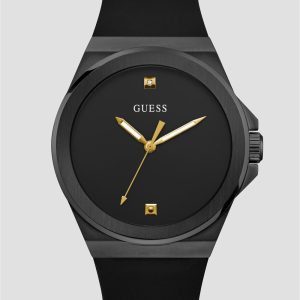 Black Silicone Analog Watch