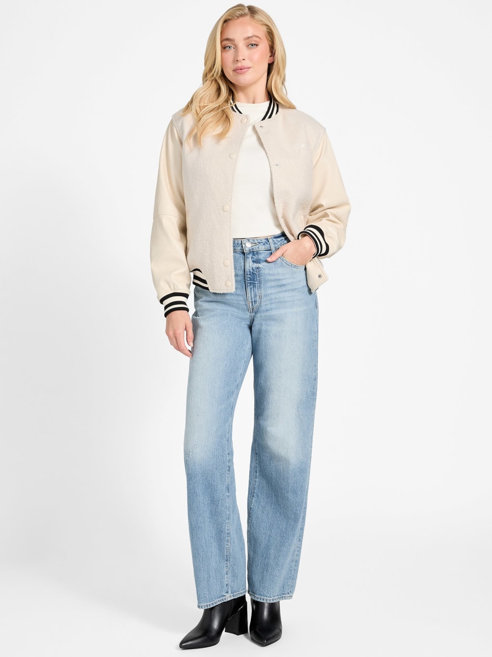 Eco Danielle Boucle Varsity Jacket - Image 2