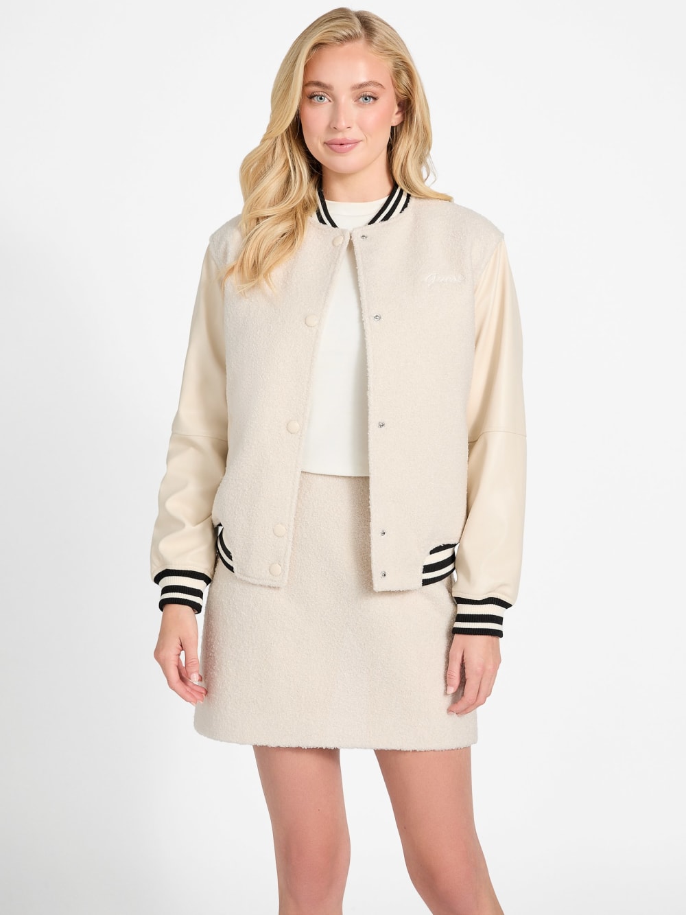 Eco Danielle Boucle Varsity Jacket - Image 5