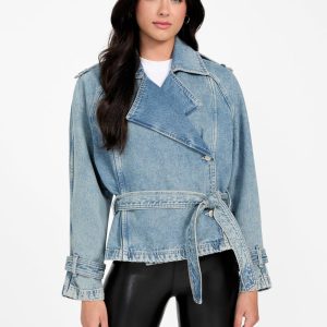 Eco Runa Belted Denim Jacket