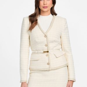 Eco Sue Belted Bouclé Blazer