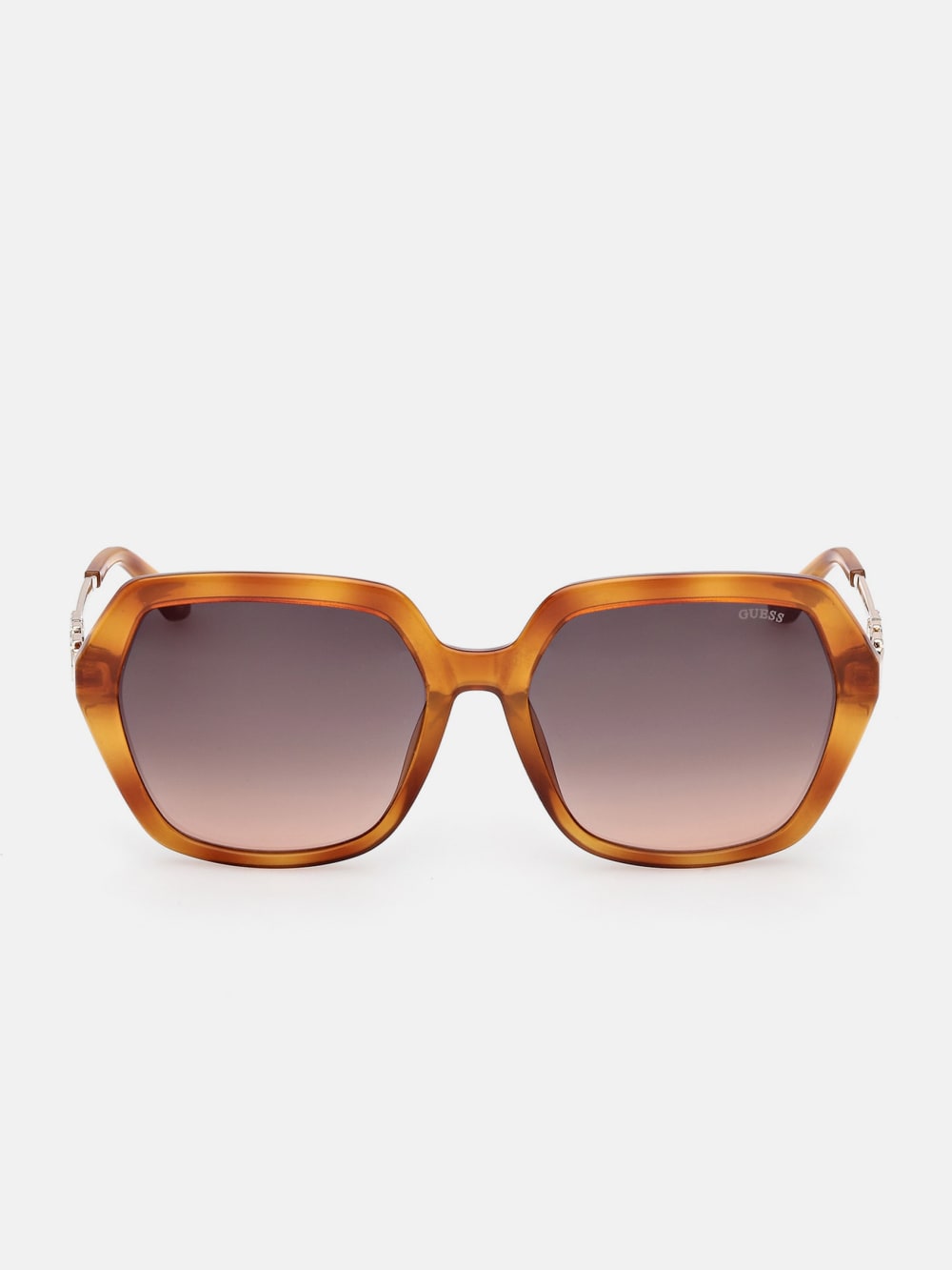 Square-Geometric Plastic Sunglasses