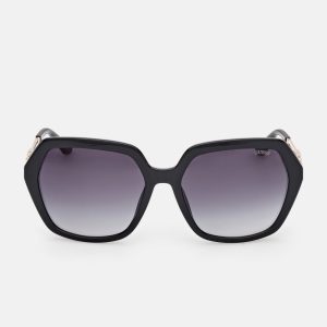 Square-Geometric Plastic Sunglasses