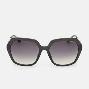 Square-Geometric Plastic Sunglasses