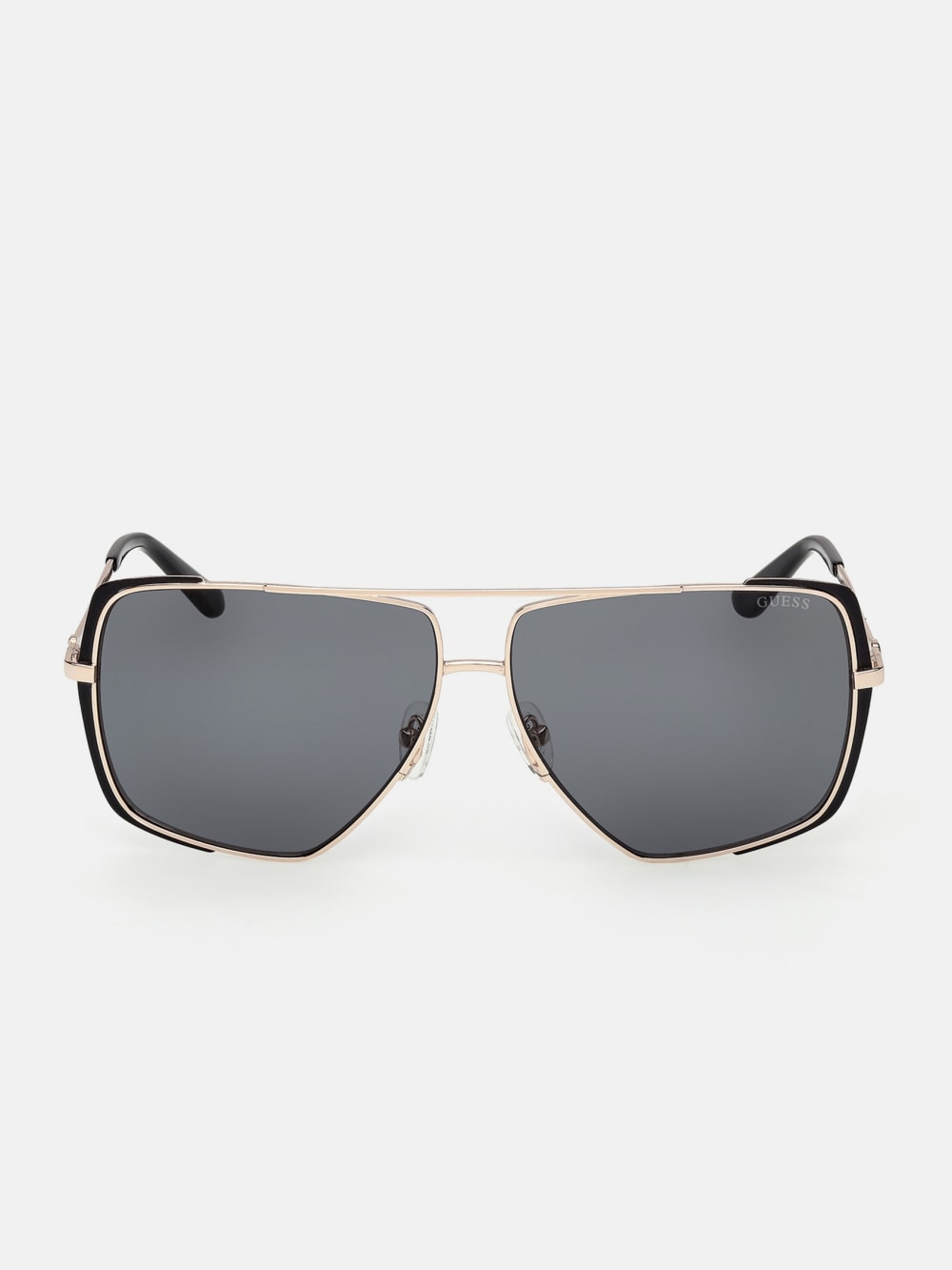 Oversized Metal Navigator Sunglasses