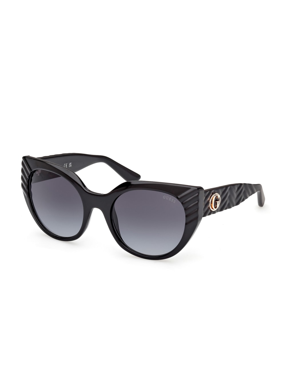 Adina Cat-Eye Plastic Textured Sunglasses - Image 2