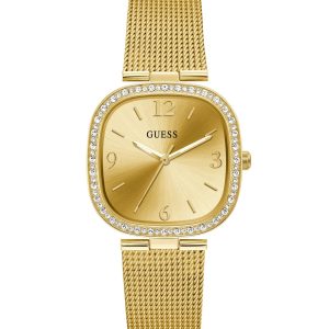 Gold-Tone Mesh Analog Watch