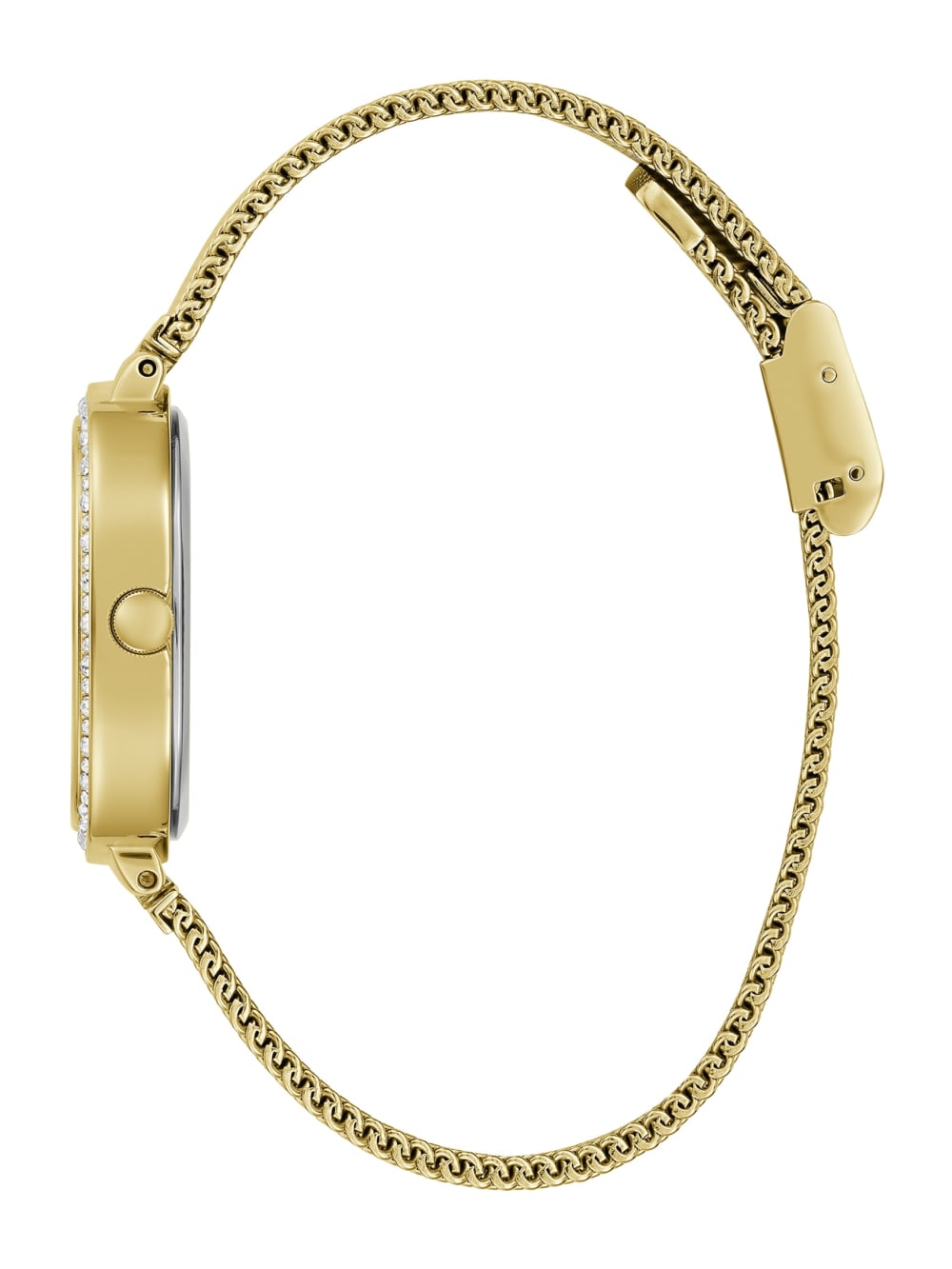 Gold-Tone Rounded Crystal Analog Watch - Image 3