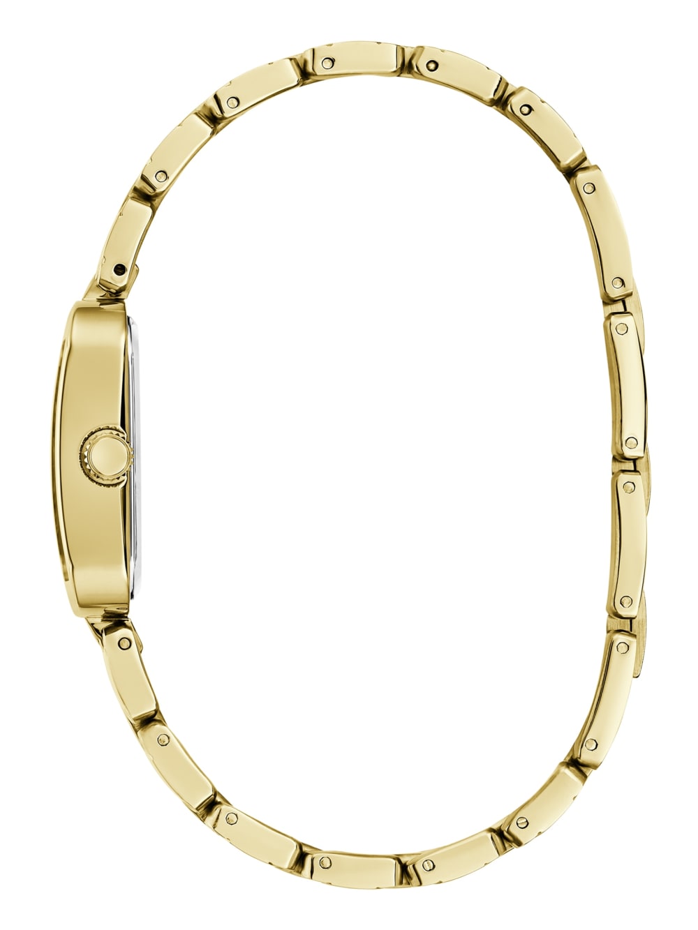 Gold-Tone Textured Square Analog Watch - Image 2
