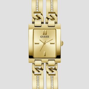 Gold-Tone Square Analog Watch
