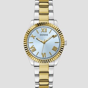 Two-Tone and Light Blue Analog Watch