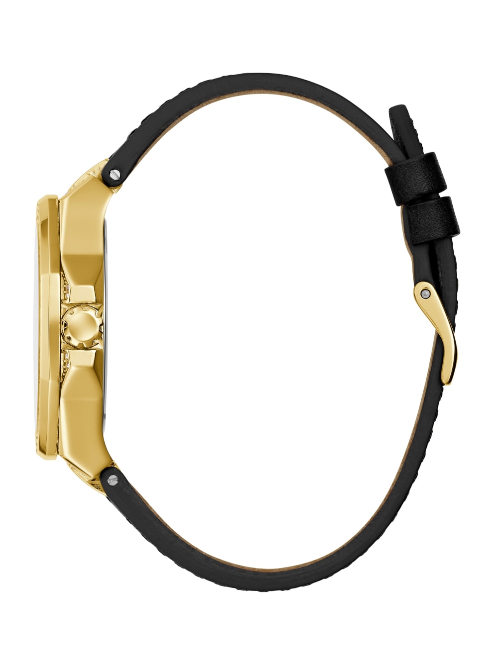 Insignia Black Leather Analog Watch - Image 2