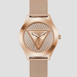 Rose Gold-Tone Analog Logo Watch