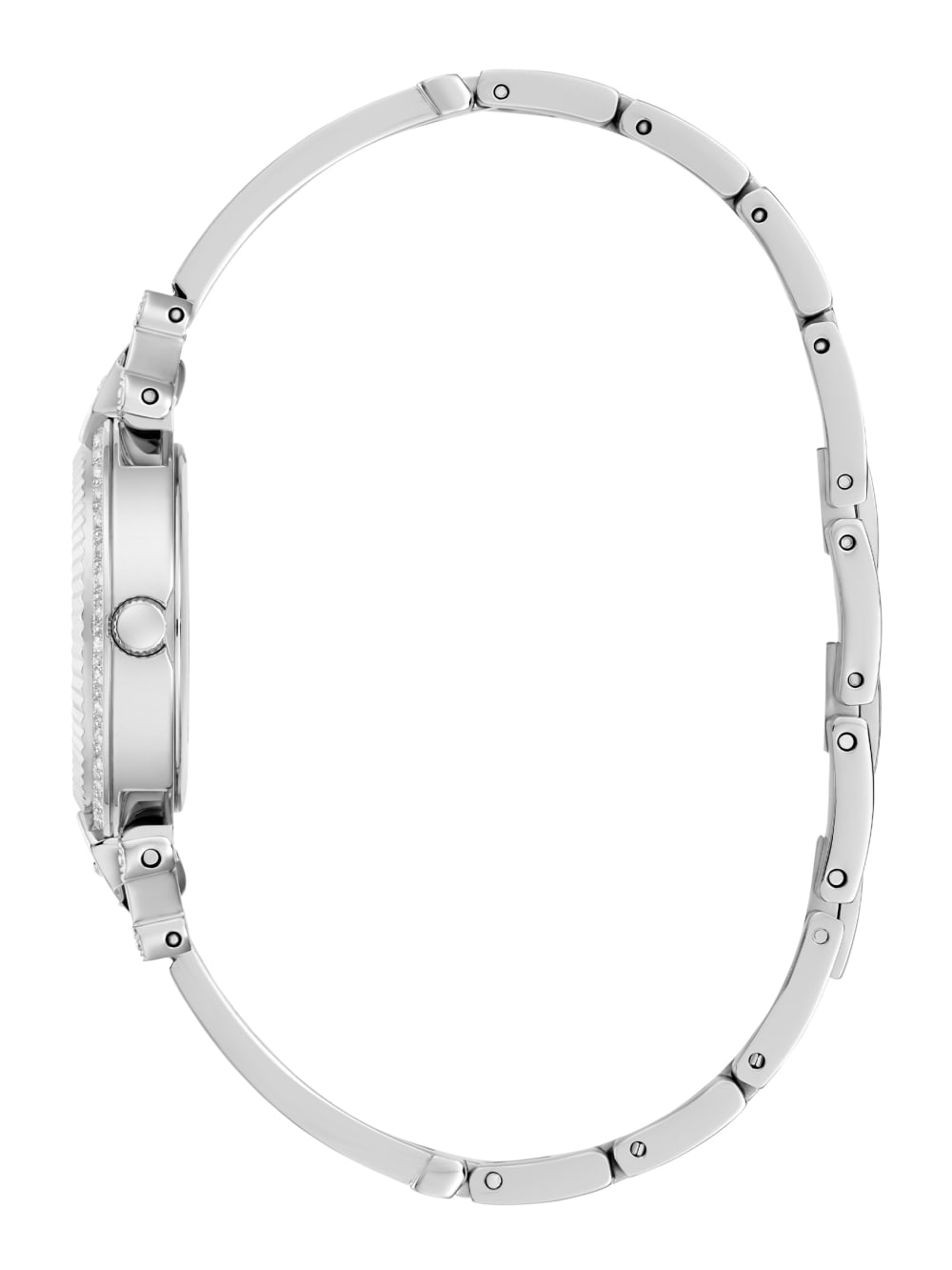 Silver-Tone Rhinestone Analog Watch - Image 2