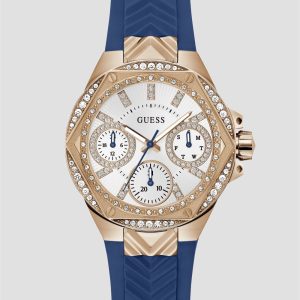 Rose Gold-Tone and Blue Multifunction Watch