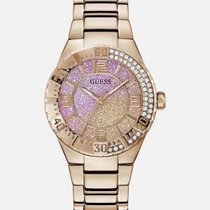 Rose Gold-Tone and Pink Analog Watch