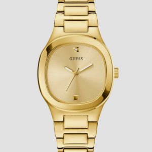 Gold-Tone Studded Analog Watch
