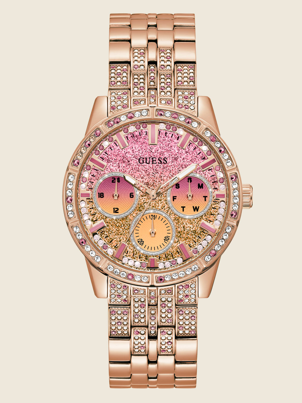 Rose Gold-Tone Multifunction Watch