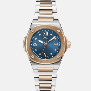Gc Two-Tone and Blue Analog Watch
