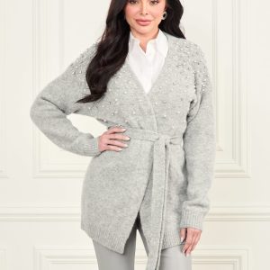Sibilla Belted Embellished Cardigan