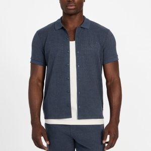 Eco Calvin Chevron-Knit Shirt