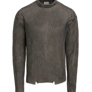 distressed knit sweater