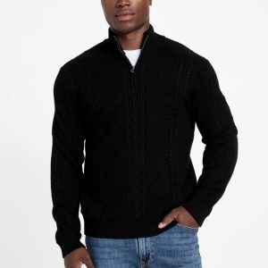 Eco Noel Zip Cable-Knit Sweater