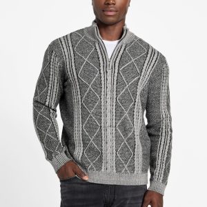 Eco Noel Zip Cable-Knit Sweater