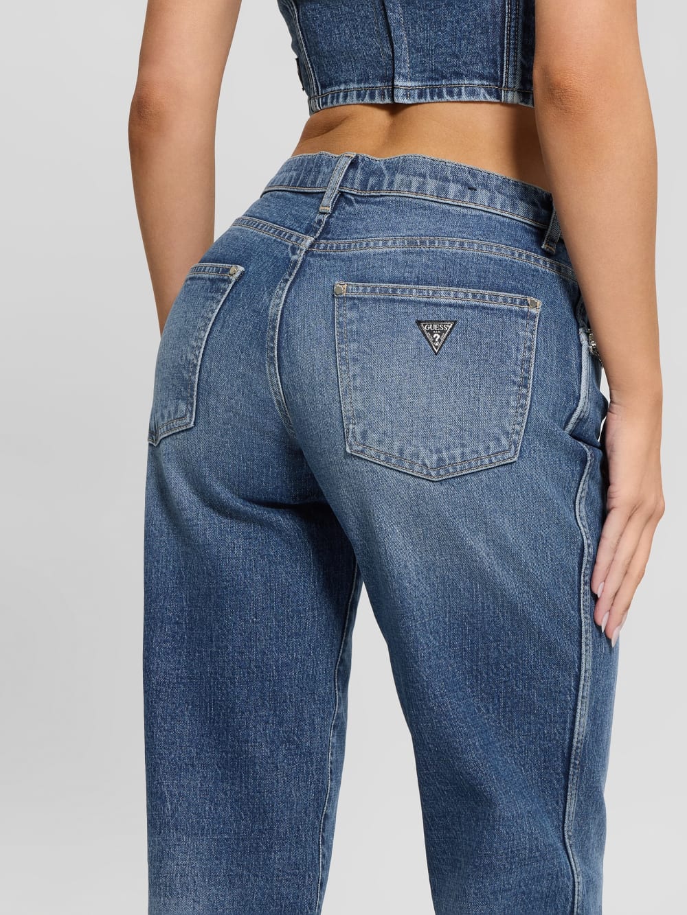 Daisy Rhinestone Pocket Jeans - Image 4