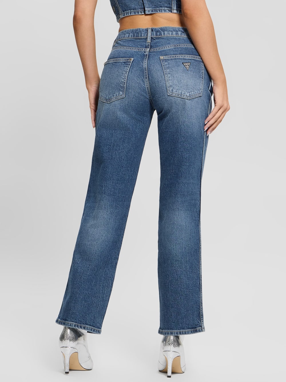 Daisy Rhinestone Pocket Jeans - Image 6
