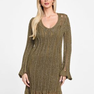 Lucky Crochet Flared Dress