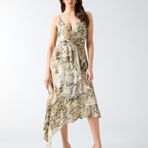 Eco Giselle Printed Asymmetrical Dress