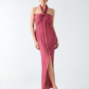 Gia Halter Lurex Dress