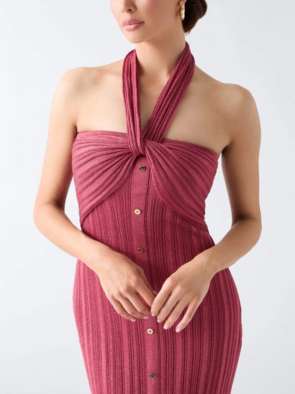 Gia Halter Lurex Dress - Image 3