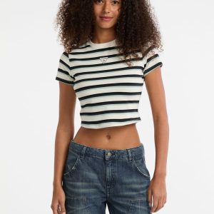 Eco GUESS Originals Core Striped Baby Tee
