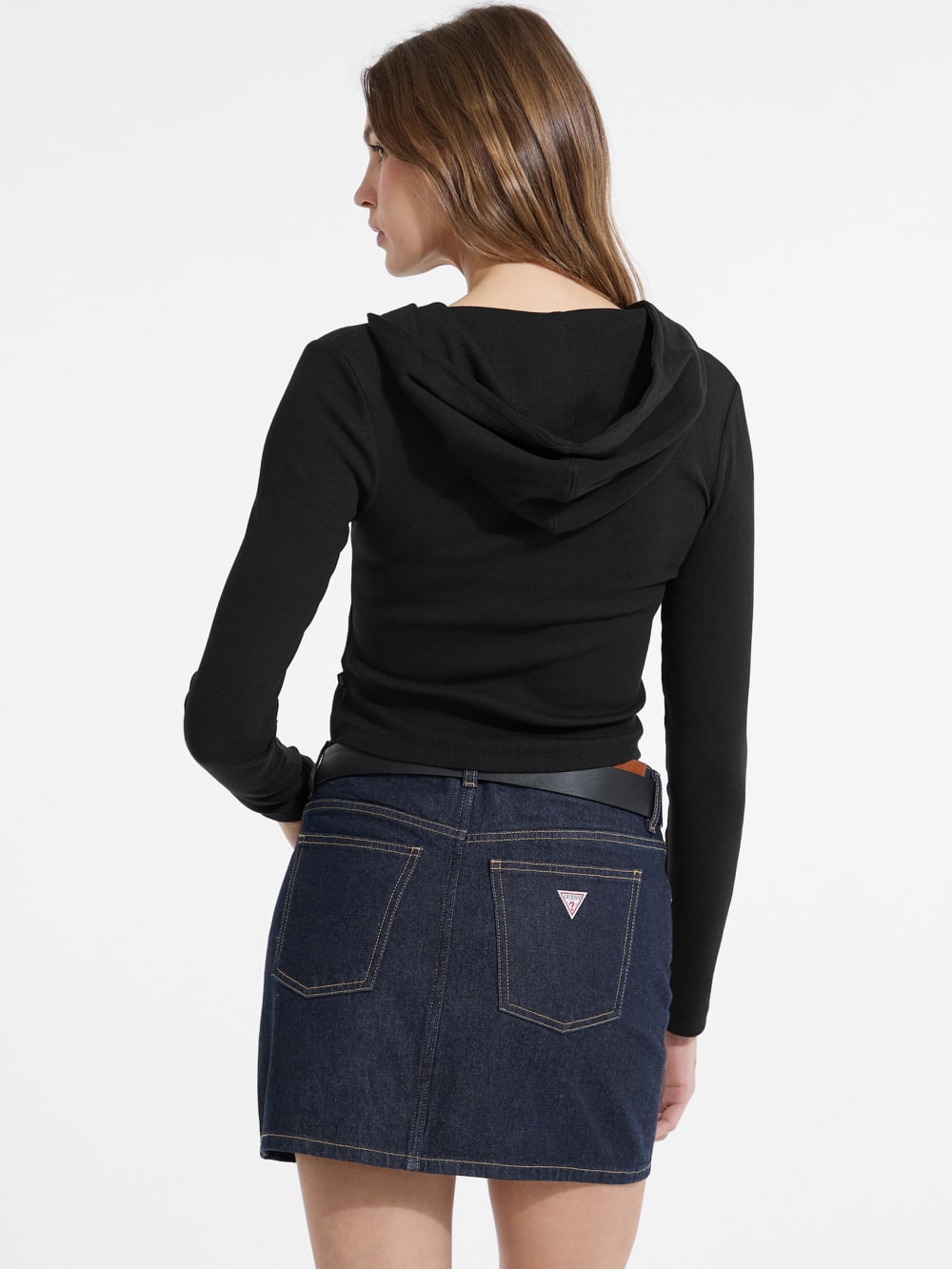 Hooded Embroidered Logo Slim Top - Image 4