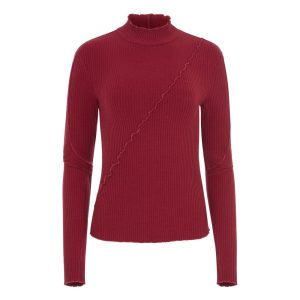 long-sleeve lettuce edge top