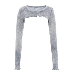 Aged Waffle Crop Top