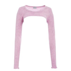 Aged Waffle Crop Top