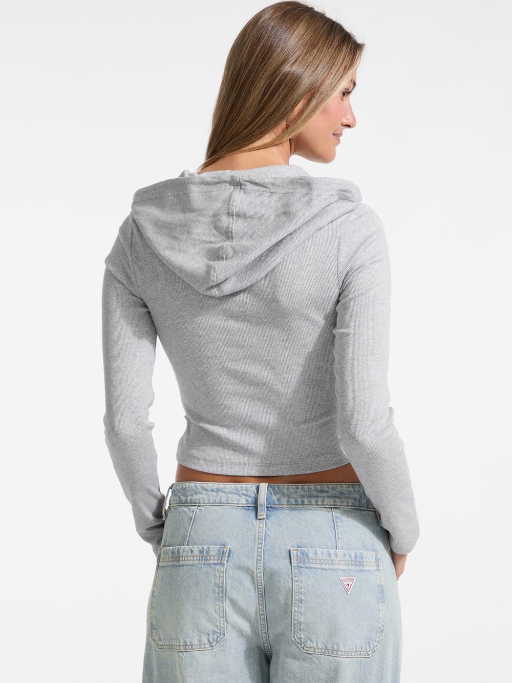Hooded Embroidered Logo Slim Top - Image 4