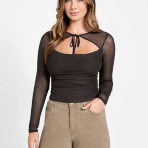 Eco Lauryn Tied Mesh Top