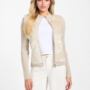 Eco Mila Faux-Fur Zipped Cardigan
