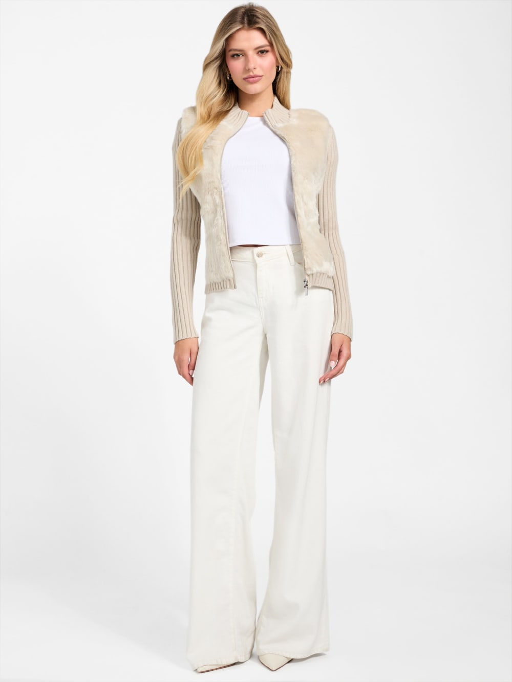 Eco Mila Faux-Fur Zipped Cardigan - Image 2