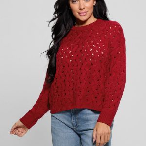 Tawnya Sequin Open-Knit Sweater