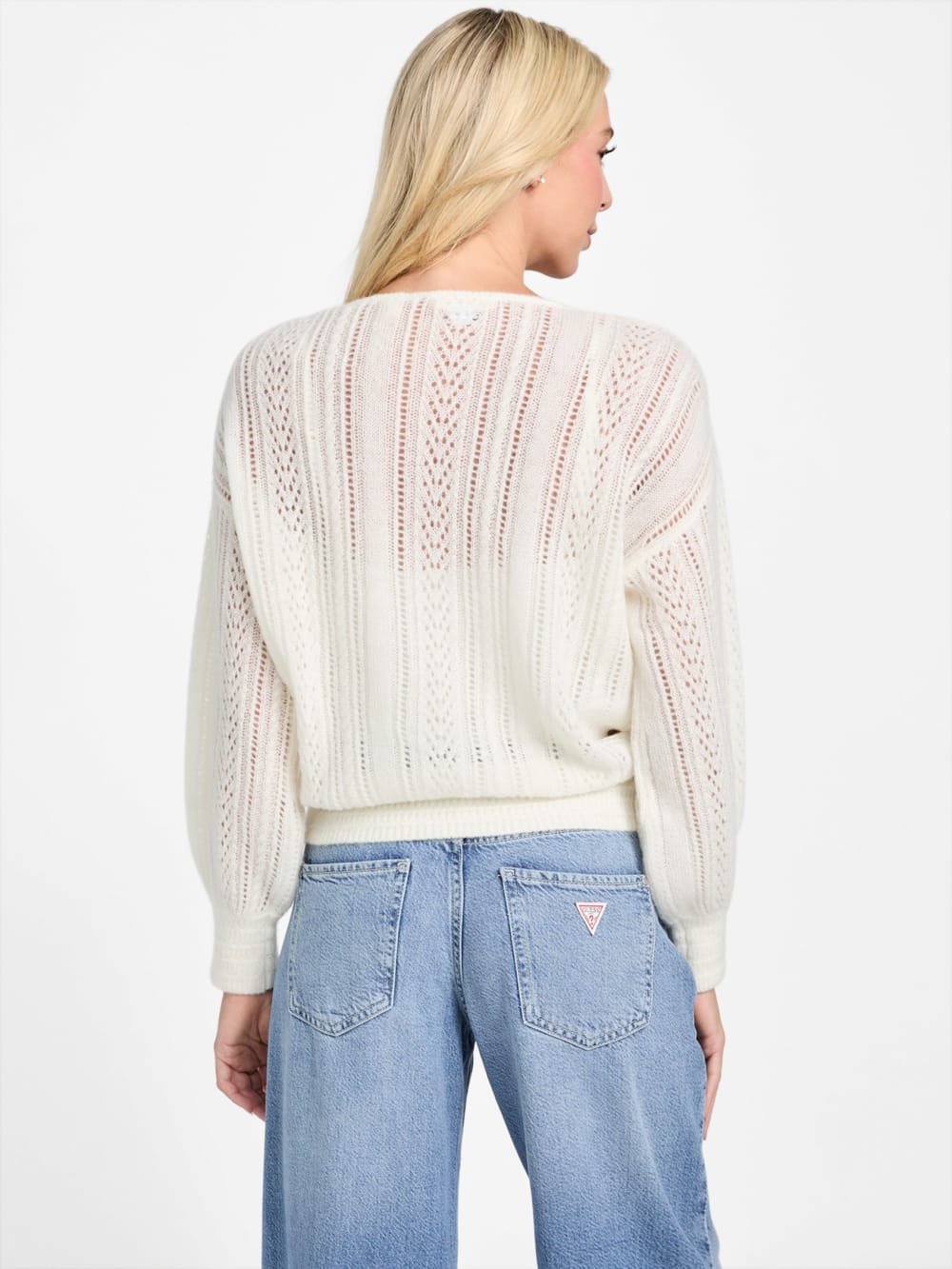 Izabella Wool-Blend Surplice Sweater - Image 4