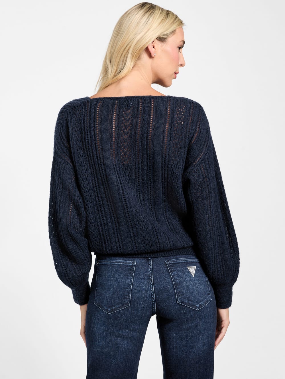 Izabella Wool-Blend Surplice Sweater - Image 4