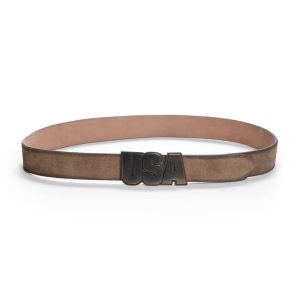 peeled suede belt